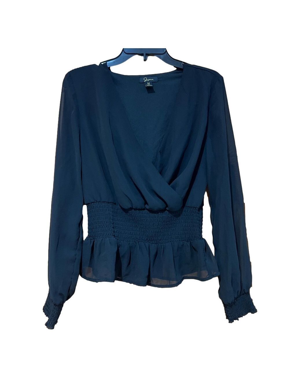 Japna Women's Flowy Black Blouse